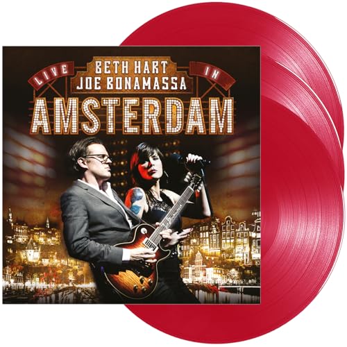 Beth Hart and Joe Bonamassa album cover with two red vinyl records.