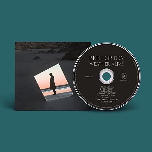 Beth Orton’s “Weather Alive” CD with cover art of a lone figure on a beach.
