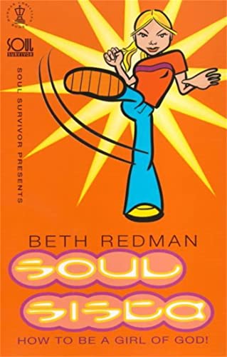 Book cover: orange background, cartoon girl kicking a shoe, title “Soul Sista”.