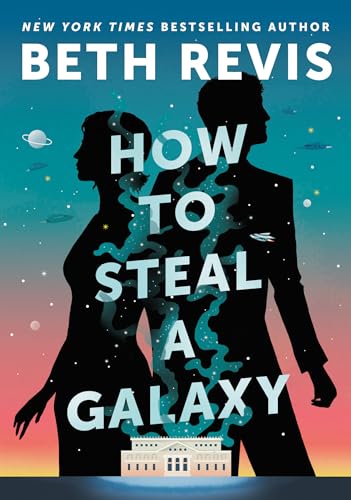 Book cover: silhouettes of two people against a starry, galactic background.
