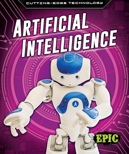 Book cover featuring a white and blue humanoid robot, titled "Artificial Intelligence".