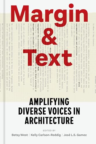 Book cover: "Margin & Text," amplifying diverse voices in architecture.