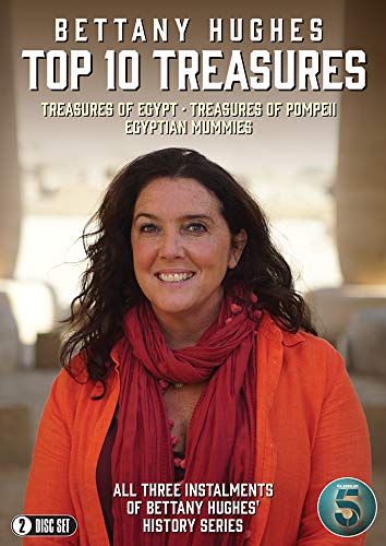 DVD cover featuring Bettany Hughes, a smiling woman in orange, with text describing the content.