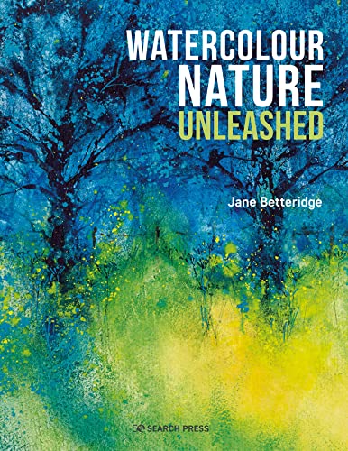 Book cover: watercolour painting of trees and a meadow, titled "Watercolour Nature Unleashed".