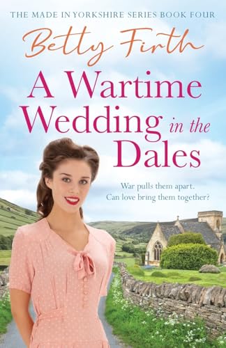 Book cover: woman in pink dress, stone church in Yorkshire Dales.