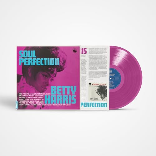Pink vinyl record of Betty Harris’ “Soul Perfection” with album artwork.