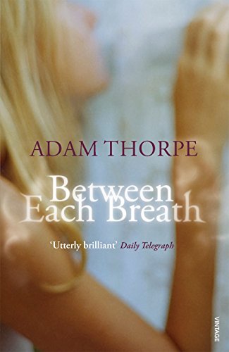 Book cover with blurred figures and title “Between Each Breath”.