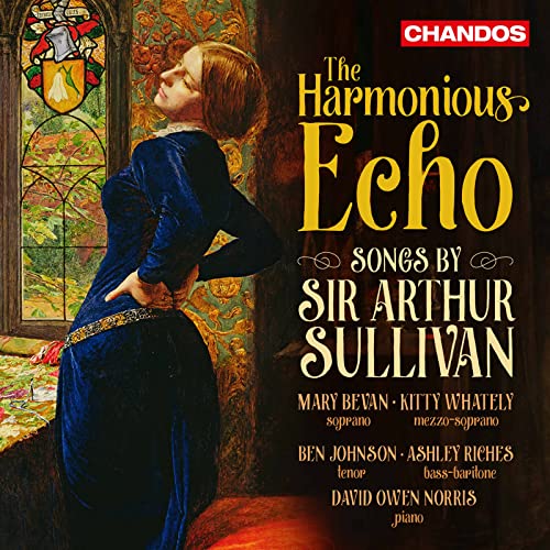 CD cover: woman in blue dress by a stained-glass window.