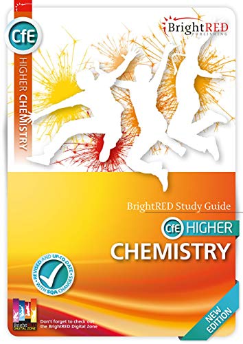 BrightRED Publishing Higher Chemistry study guide cover with abstract orange and yellow background.
