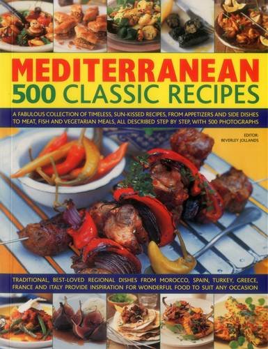 Cookbook cover featuring colorful Mediterranean food, including grilled meats and vegetables.