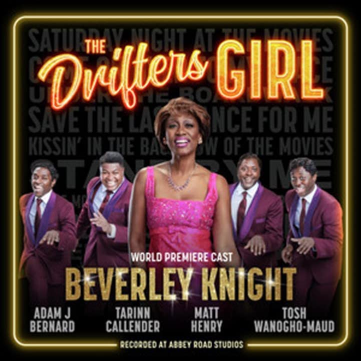CD cover for "The Drifters Girl" featuring Beverley Knight and cast.