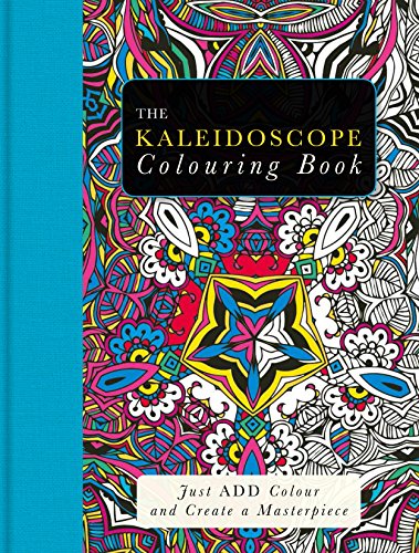 Cover of “The Kaleidoscope Colouring Book” with intricate floral patterns.