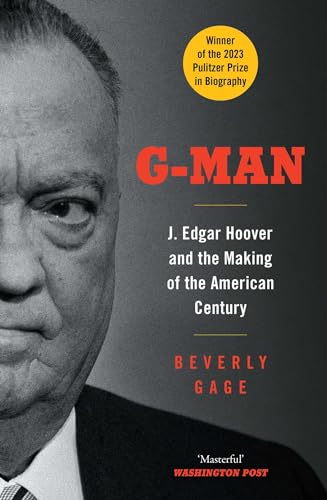 Book cover: black and white portrait of J. Edgar Hoover, title "G-Man".