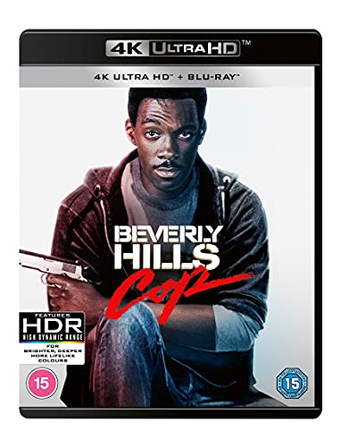 Beverly Hills Cop 4K Ultra HD + Blu-ray case featuring Eddie Murphy.