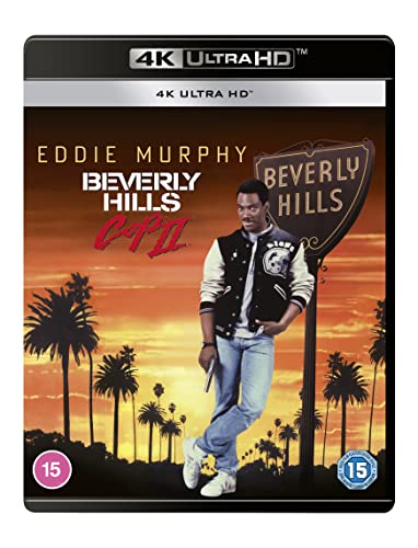 Beverly Hills Cop II" 4K UHD Blu-ray cover featuring Eddie Murphy.