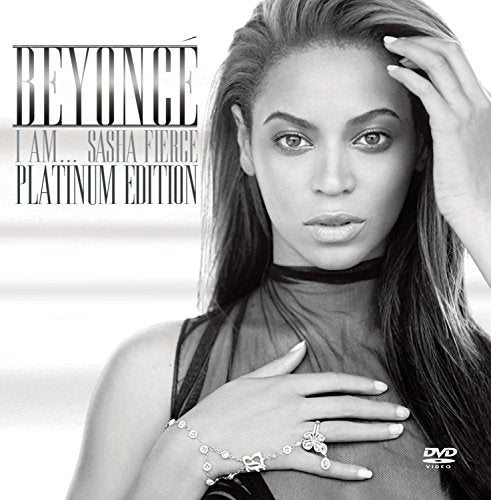 Black and white album cover featuring a portrait of Beyoncé with text overlay.
