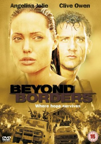 DVD cover for "Beyond Borders" featuring Angelina Jolie and Clive Owen.