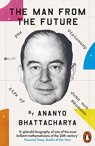 Book cover featuring a portrait of John von Neumann against a patterned white background.