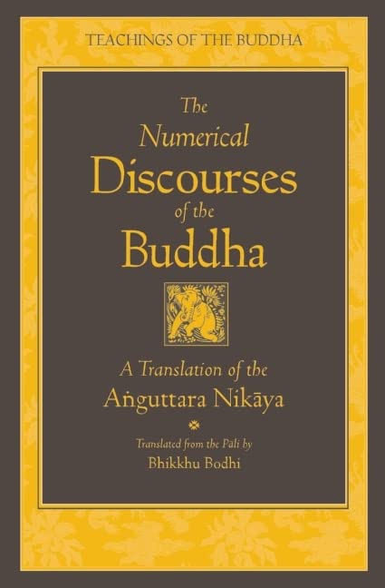 Book cover: "The Numerical Discourses of the Buddha" with an elephant image.
