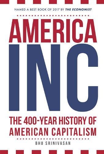Book cover for America, Inc by Bhu Srinivasan with red and blue text.