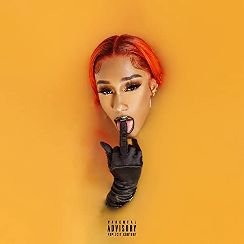 CD cover featuring a woman with orange hair and a black glove.