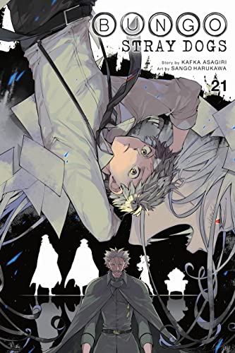 Cover of “Bungo Stray Dogs” volume 21, featuring characters in dynamic poses.