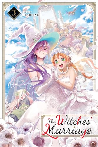 Manga volume cover featuring two women in wedding attire and hats.