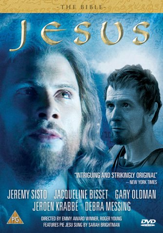 DVD cover for "Jesus" film, featuring Jeremy Sisto as Jesus.