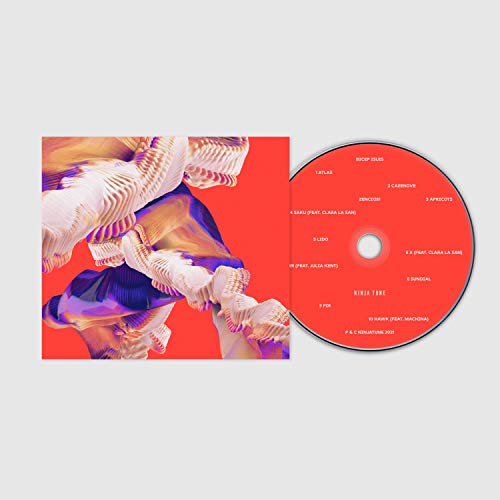 Bicep - Isles CD with abstract red and purple wave cover art.