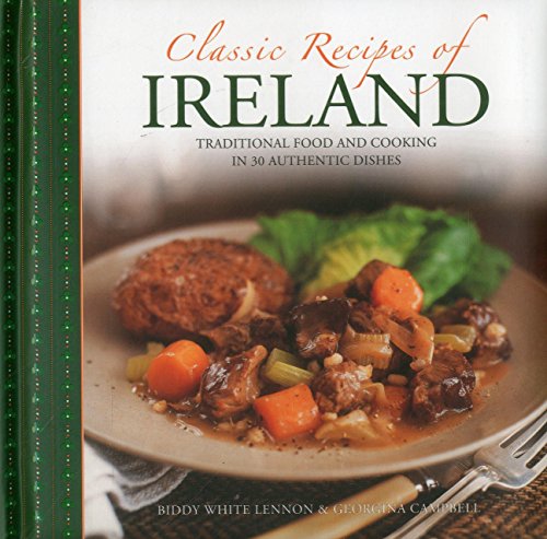 Cookbook cover featuring Irish stew and soda bread on a plate.