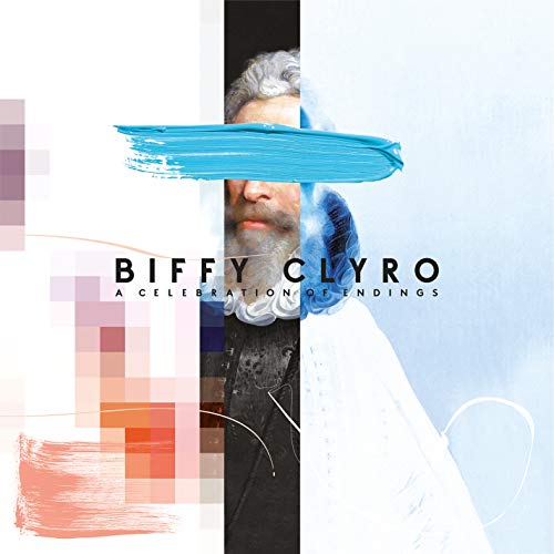 Album cover for Biffy Clyro’s “A Celebration of Endings” featuring a painted portrait.