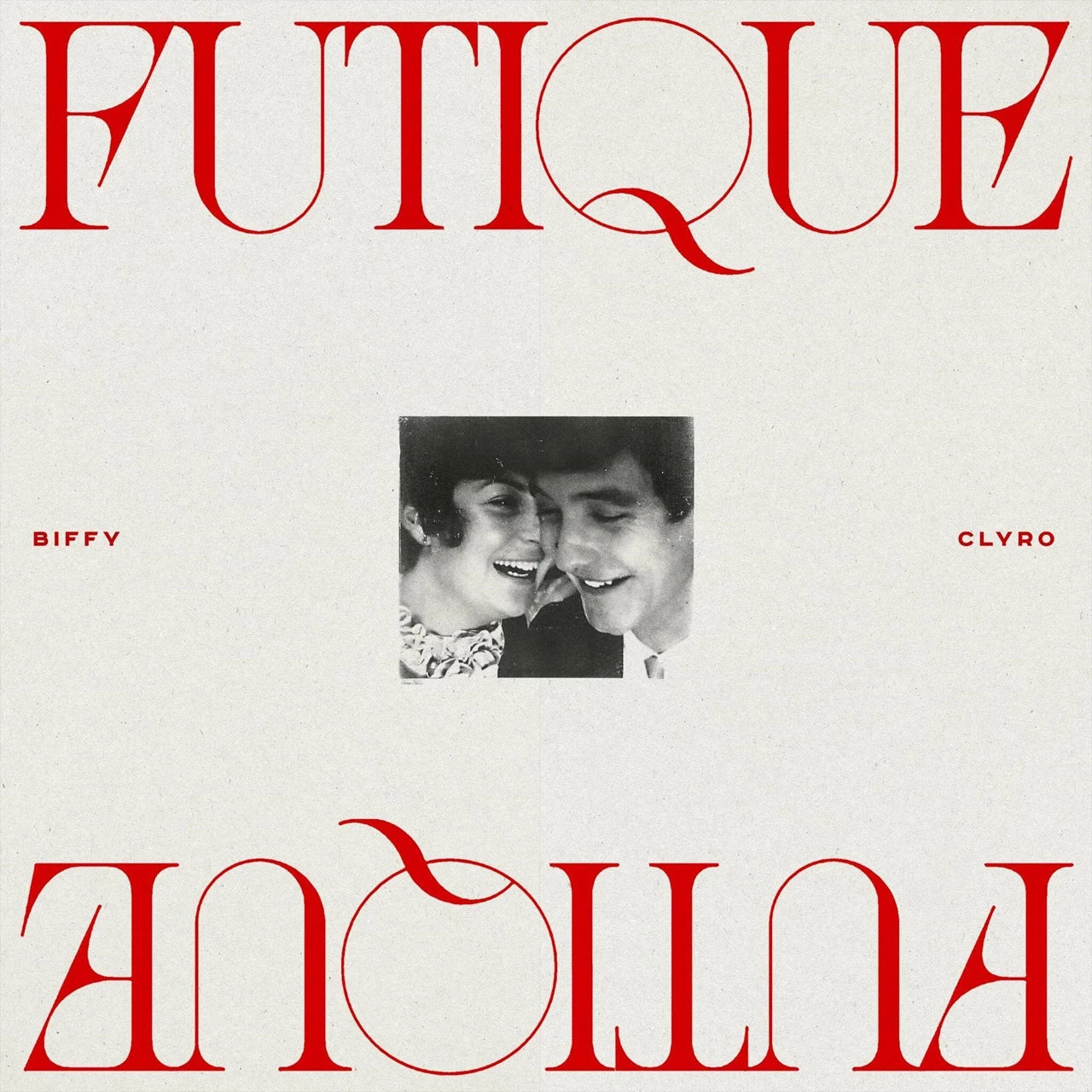 Biffy Clyro’s “Futique” vinyl cover: a vintage photo and bold typography.