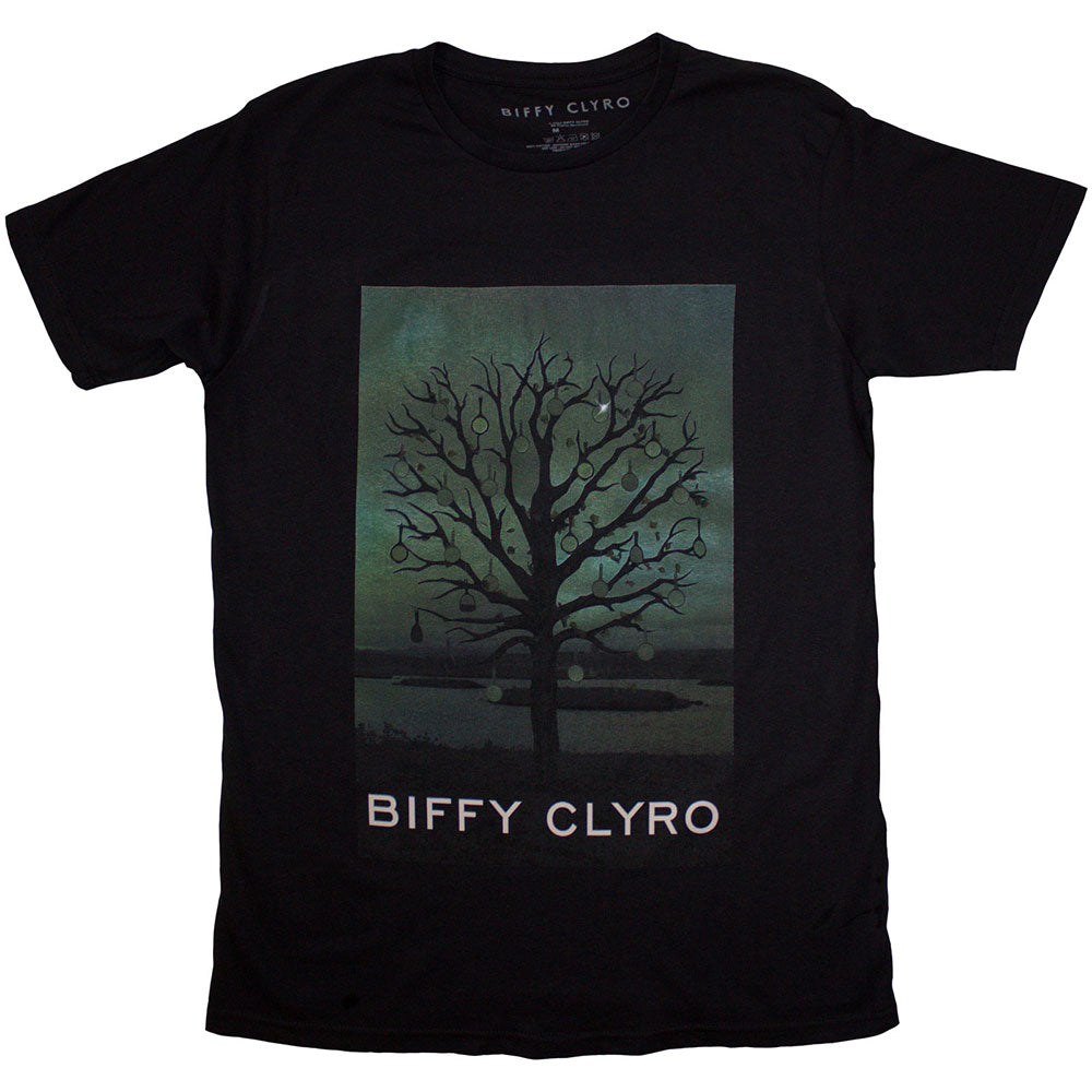 Black t-shirt featuring Biffy Clyro’s “Black Chandelier” artwork, size medium.