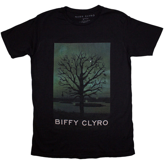 Black t-shirt featuring Biffy Clyro’s “Black Chandelier” artwork, size medium.