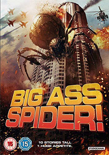 DVD cover for "Big Ass Spider" showing a giant spider attacking a city.