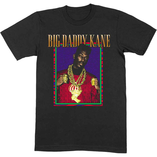 Black t-shirt featuring hip-hop artist Big Daddy Kane with "Half Steppin'" text.