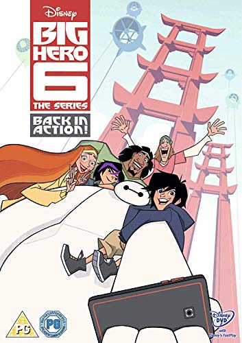 “Big Hero 6 The Series” DVD cover featuring characters and a red pagoda.