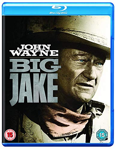Blu-ray cover for "Big Jake" featuring John Wayne in a cowboy hat.