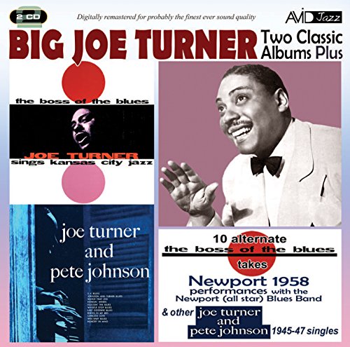 CD cover for Big Joe Turner’s “Two Classic Albums Plus” jazz compilation.