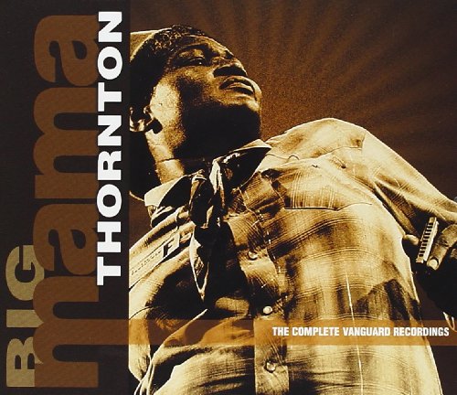 "CD cover with sepia-toned image of Big Mama Thornton singing and holding a harmonica."