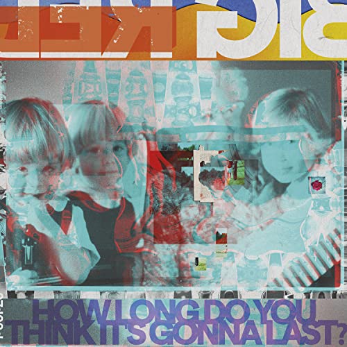 Album cover for Big Red Machine with distorted childhood photos and text.