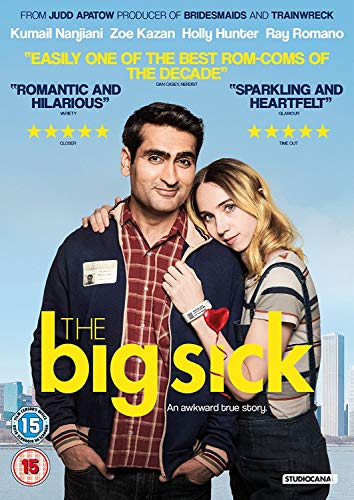 DVD cover of "The Big Sick" featuring a man and woman standing together.