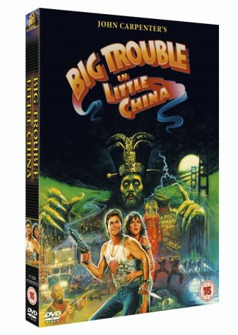 DVD cover for "Big Trouble in Little China" with action scene.
