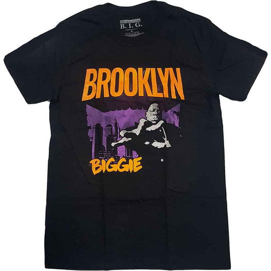 Black t-shirt with "BROOKLYN" and Biggie Smalls graphic print.