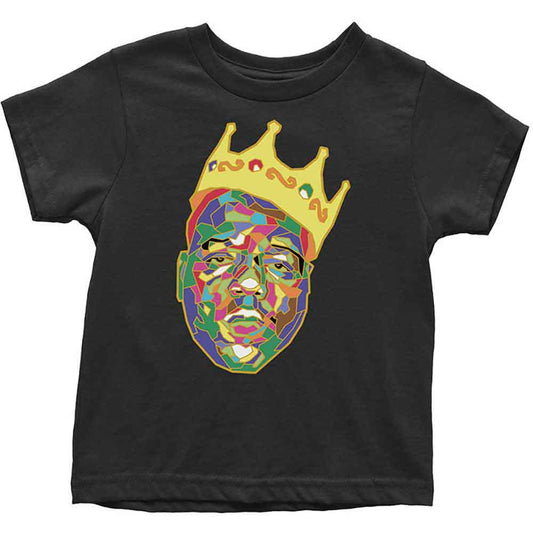 Toddler t-shirt with a crown graphic, likely featuring Biggie Smalls imagery.