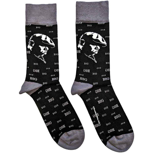 Ankle socks featuring a side portrait of rapper The Notorious B.I.G.