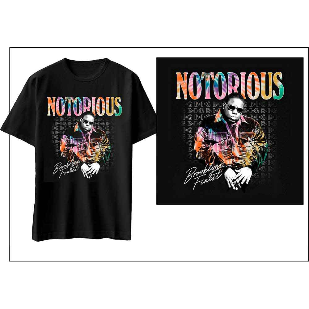 Black t-shirt featuring a portrait of The Notorious B.I.G., size XX-Large.