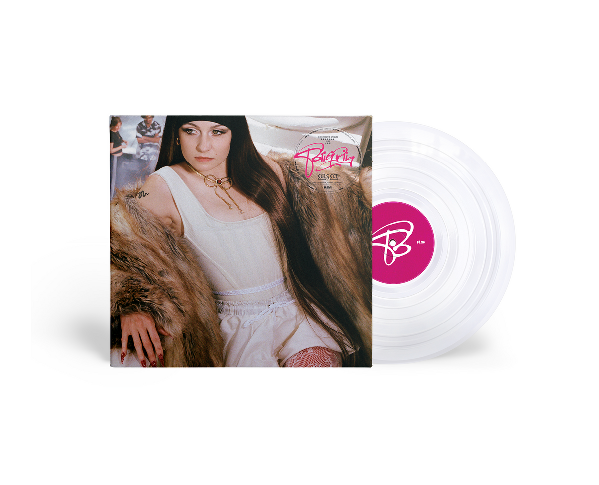 Clear vinyl LP of Biig Piig’s “11:11” album with cover art.
