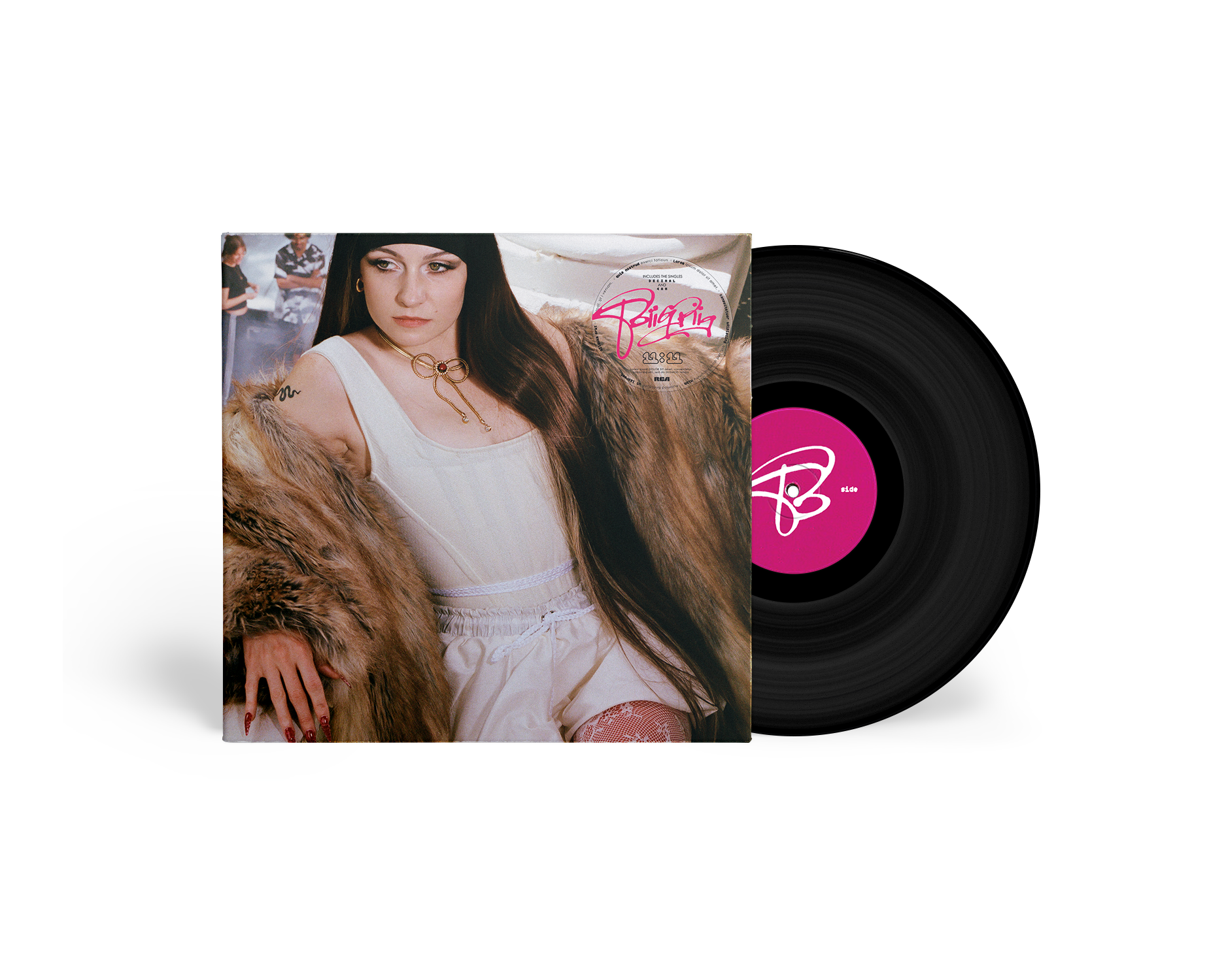 Biig Piig’s “11:11” vinyl record with a portrait cover and black disc.