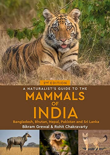 Book cover featuring a tiger, titled “A Naturalist’s Guide to the Mammals of India.”